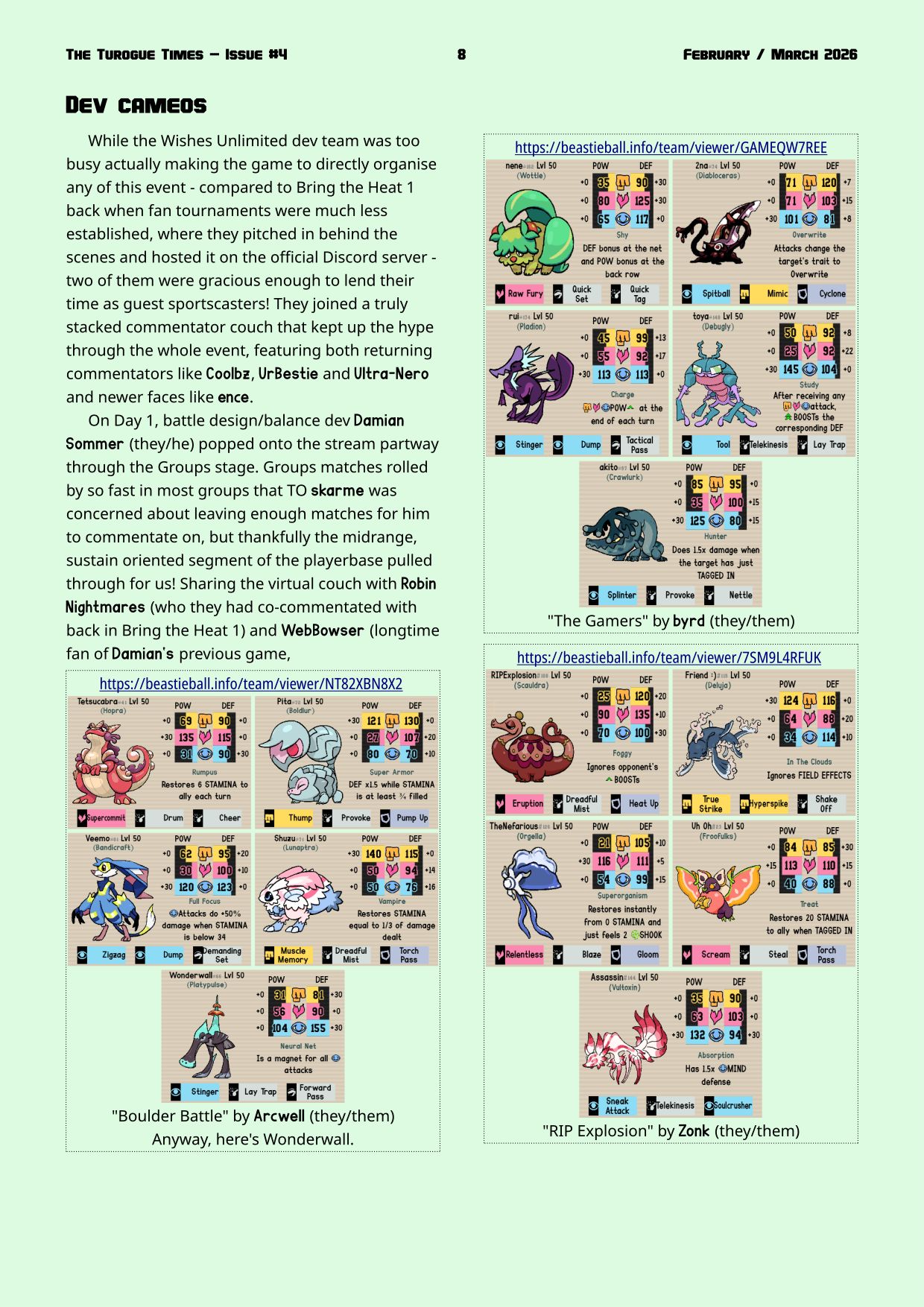 Page 8. Bring the Heat 2 tournament recap